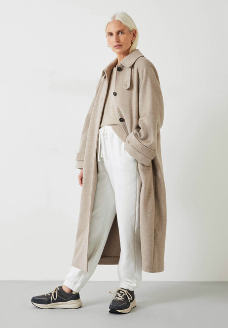 Marlowe Relaxed Raglan Wool Blend Coat