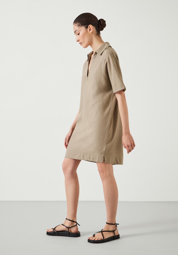Orla Mini Linen Polo Dress