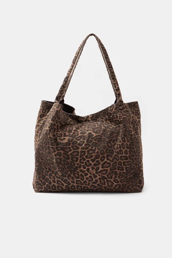 Animal Print Canvas Tote Bag
