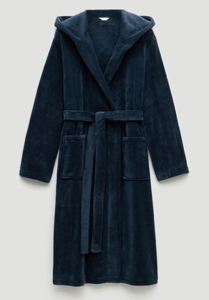 Fluffy Hooded Dressing Gown
