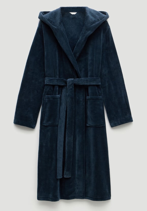 Fluffy Hooded Dressing Gown
