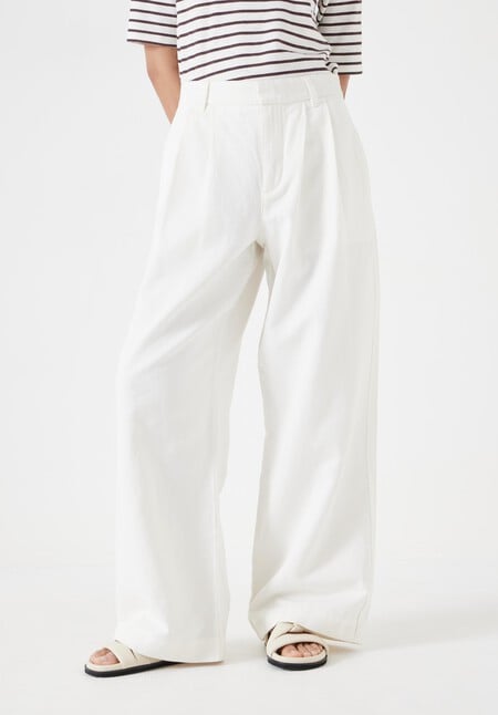 Lya Cotton Wide Leg Trousers