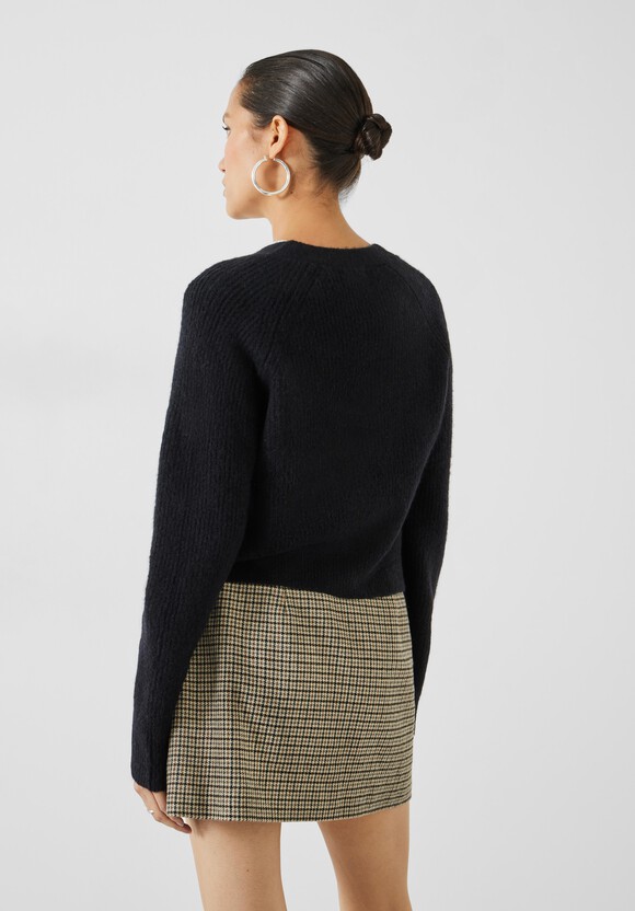 Riva Cropped Ribbed Cardigan