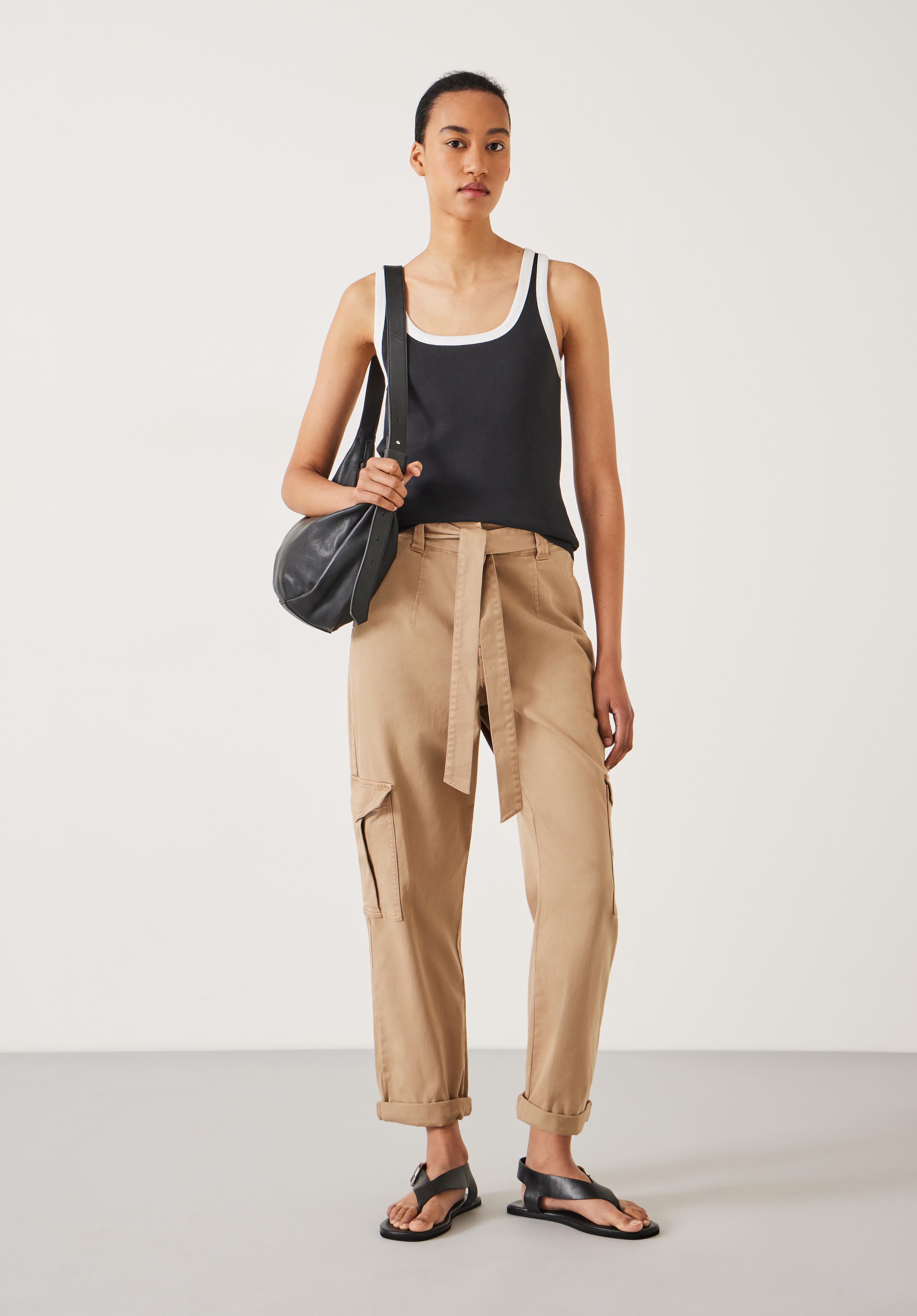 High Waist Belted Pants