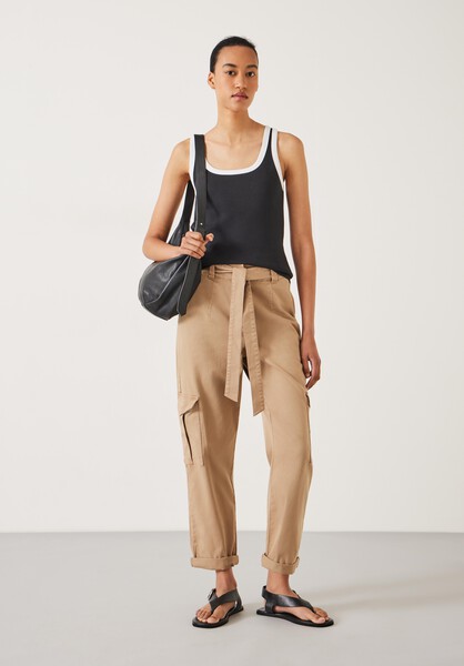 High Waist Belted Trousers