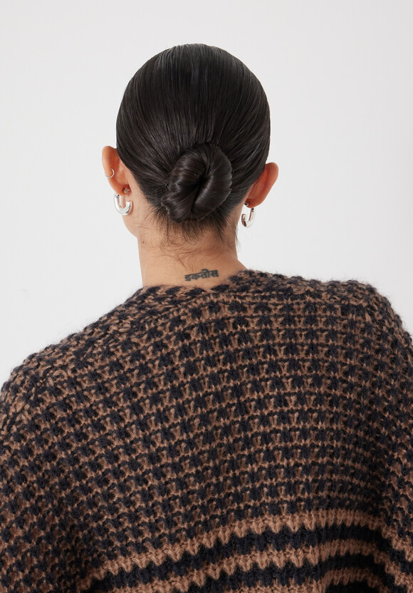 Skye Wool Blend Stripe Cardigan