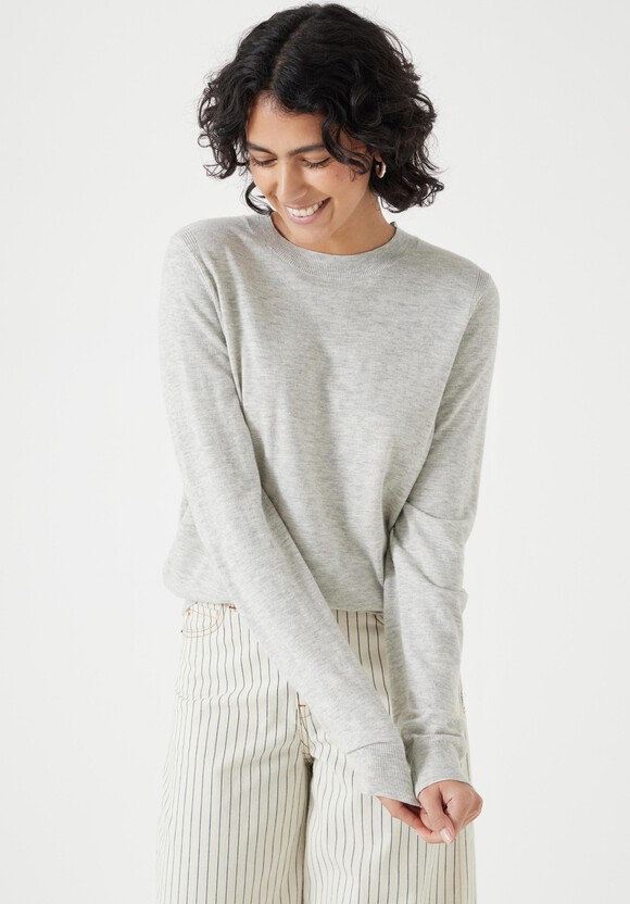 Fine Knit Wool Blend Jumper