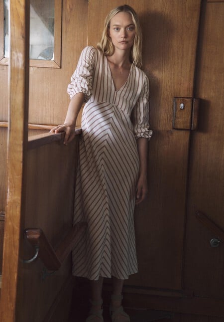 Aine Relaxed Stripe Maxi Dress