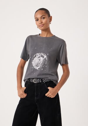 Disco Ball Graphic T-Shirt