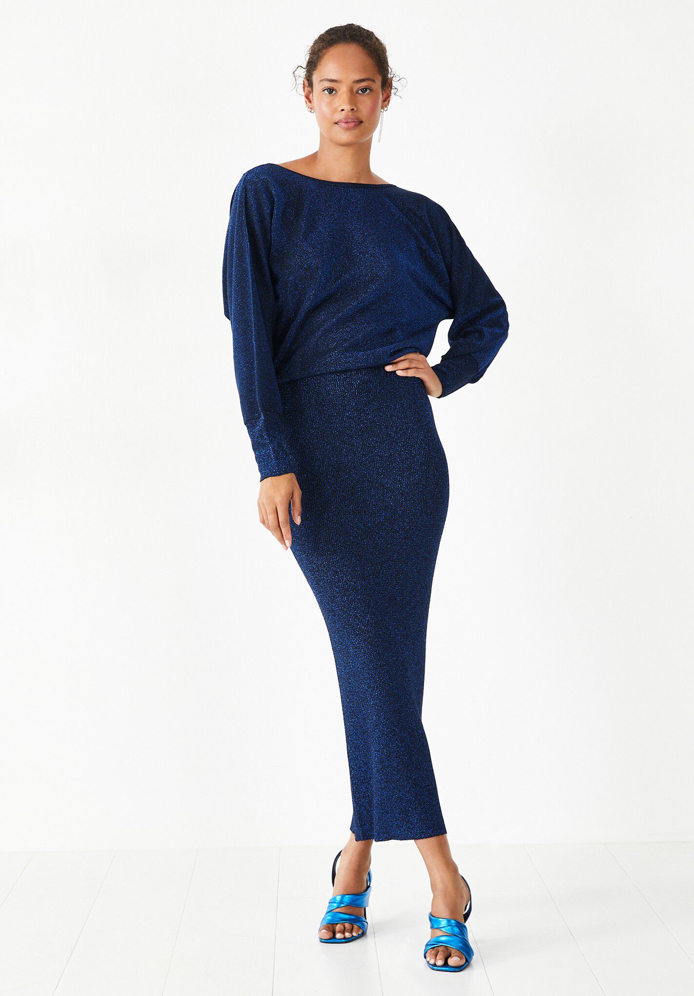 Metallic cheap jumper dress