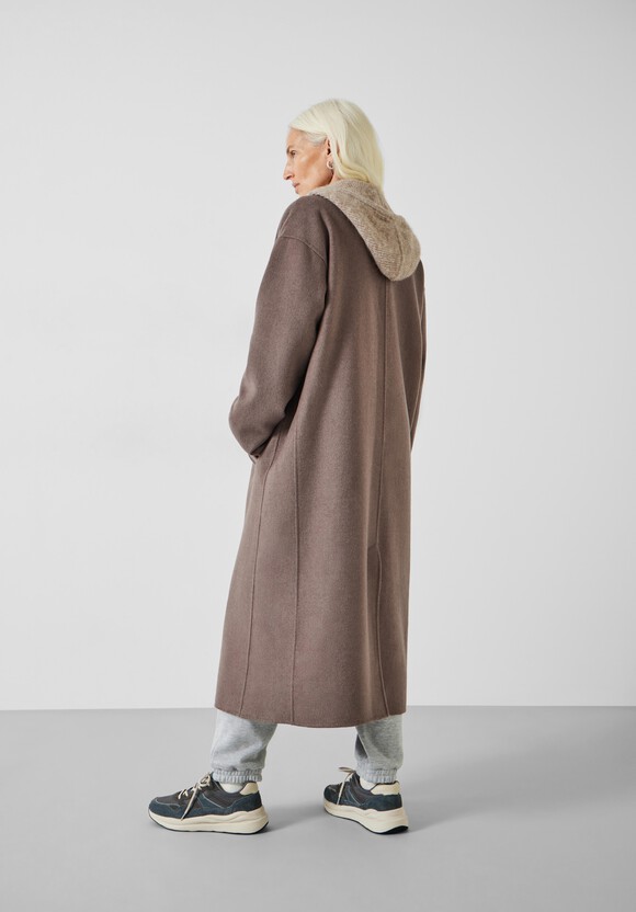 Iris Relaxed Wool Blend Double Faced Coat