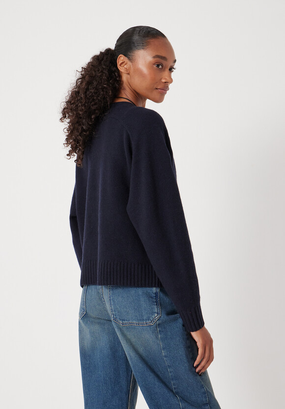 Daisy Merino Wool V Neck Cardigan