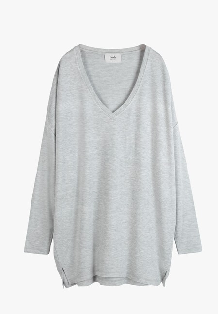 Gillian Wide Jersey V Neck Top