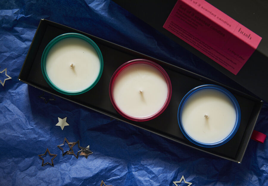 Hush Set Of Three Mini Candles