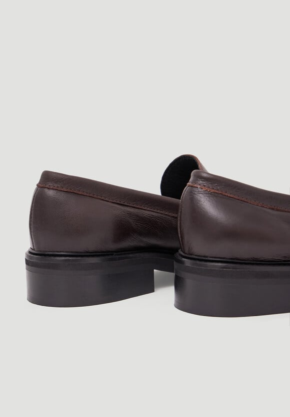 Penny Chunky Leather Loafers