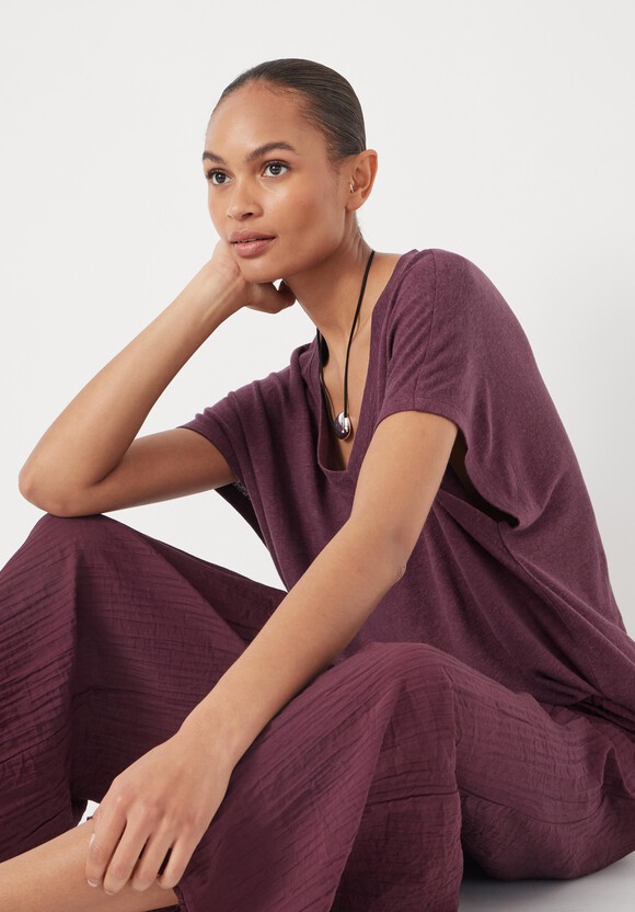 Crinkle Wide Leg Cropped Trousers