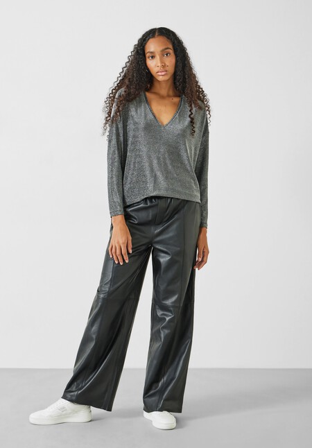 Annika Sparkle V Neck Top
