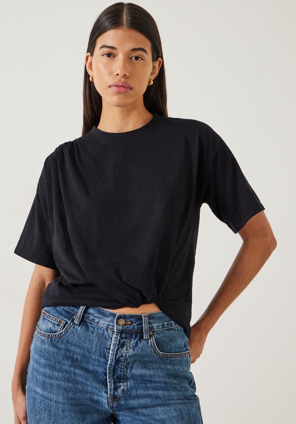 Tamsen Relaxed Tuck Detail Slub T-Shirt