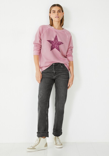 Crackle Star Relaxed Sweatshirt