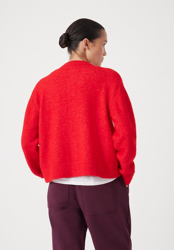 Crew Neck Boxy Cardigan