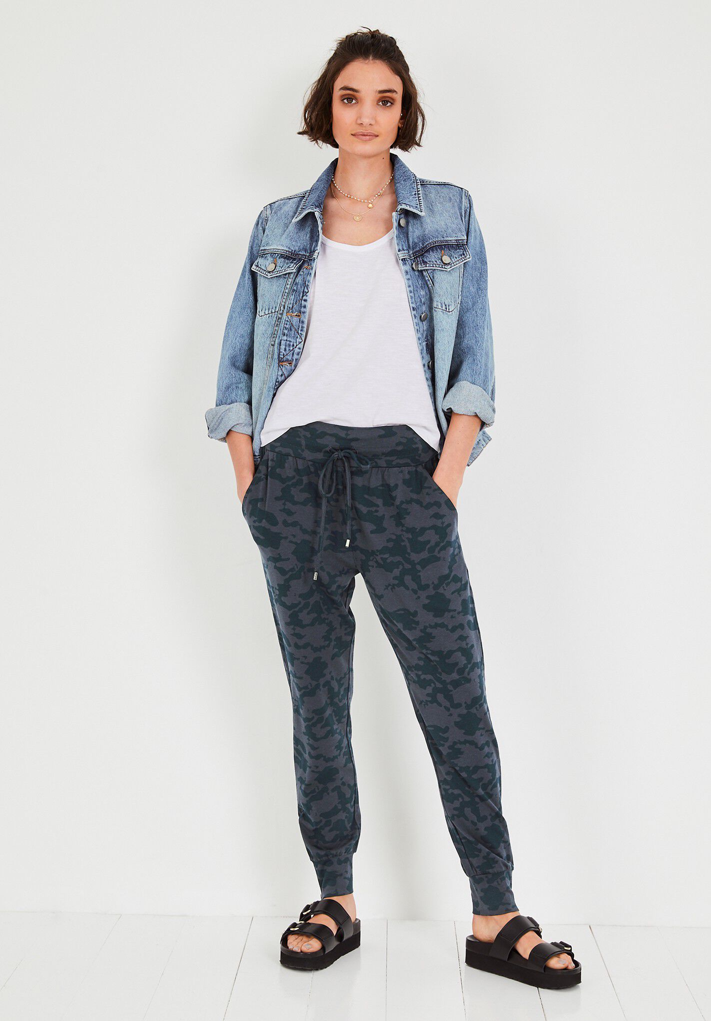hush leopard joggers