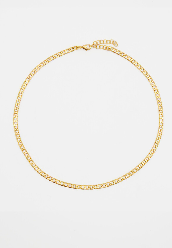 Flat Curb Chain Necklace