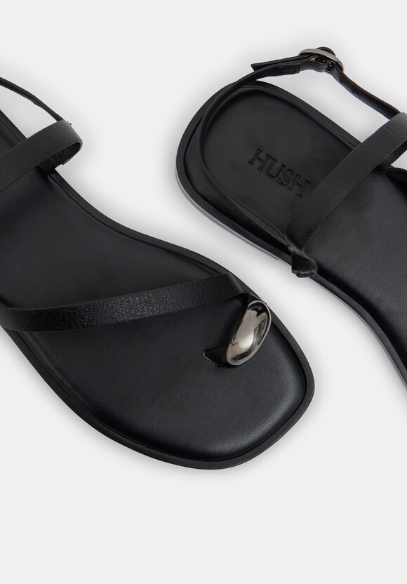Metal Detail Flat Sandals