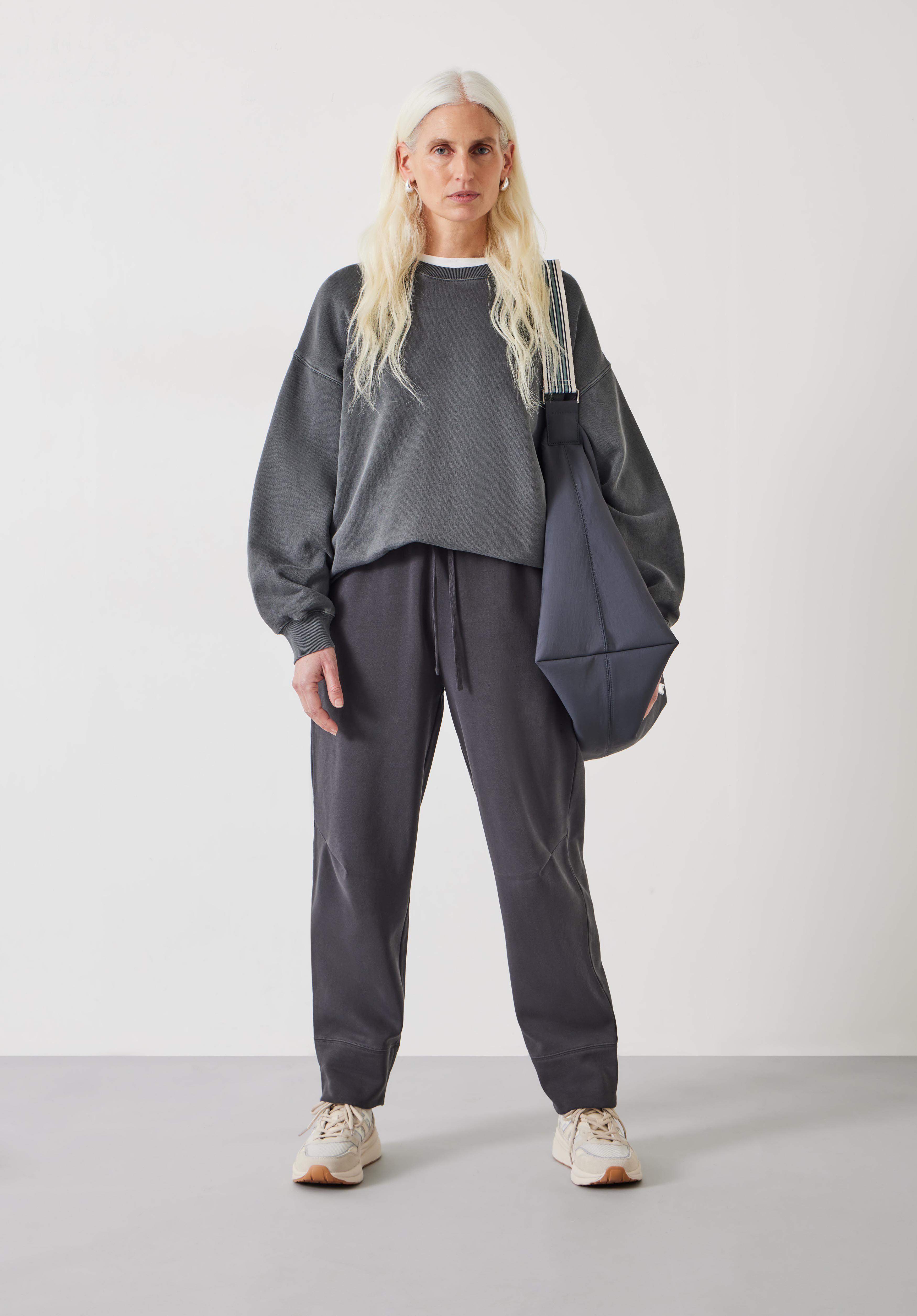 Paxton Barrel Leg Jersey Trousers | ash-grey | hush Paxton Barrel Leg Jersey Trousers | ash-grey | hush