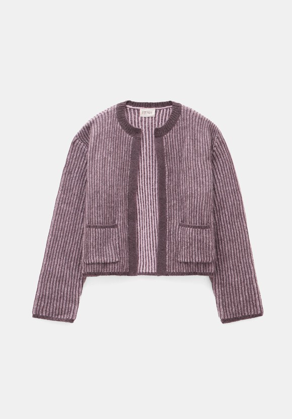 Opal Tonal Stripe Wool Blend Cardigan