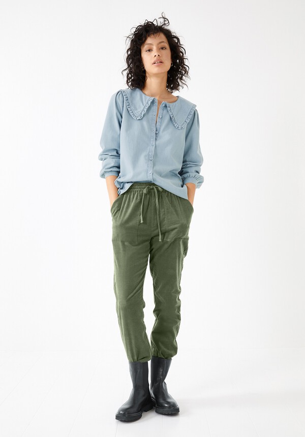 Big Collar Denim Shirt