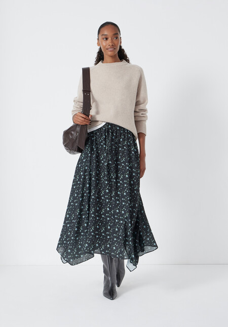 Kaia Chiffon Hanky Hem Skirt