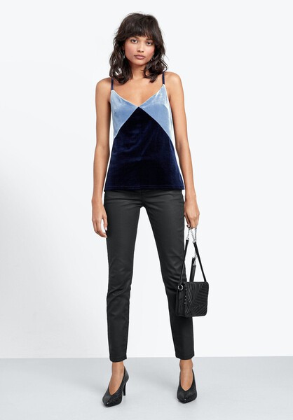 Velour Colourblock Cami