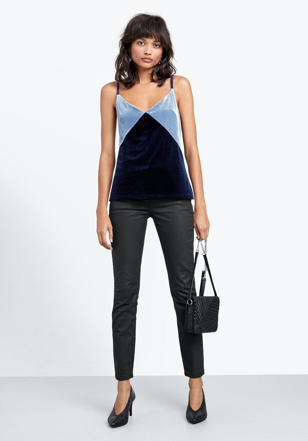 Velour Colourblock Cami