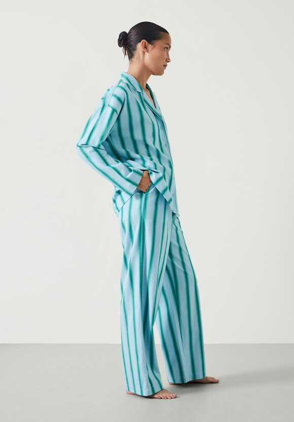 Amita Brushed Cotton Stripe Pyjamas