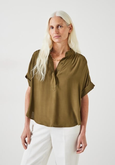 Anika Oversized Short Sleeve Blouse