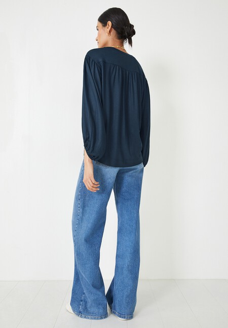 Jill Button Jersey Top