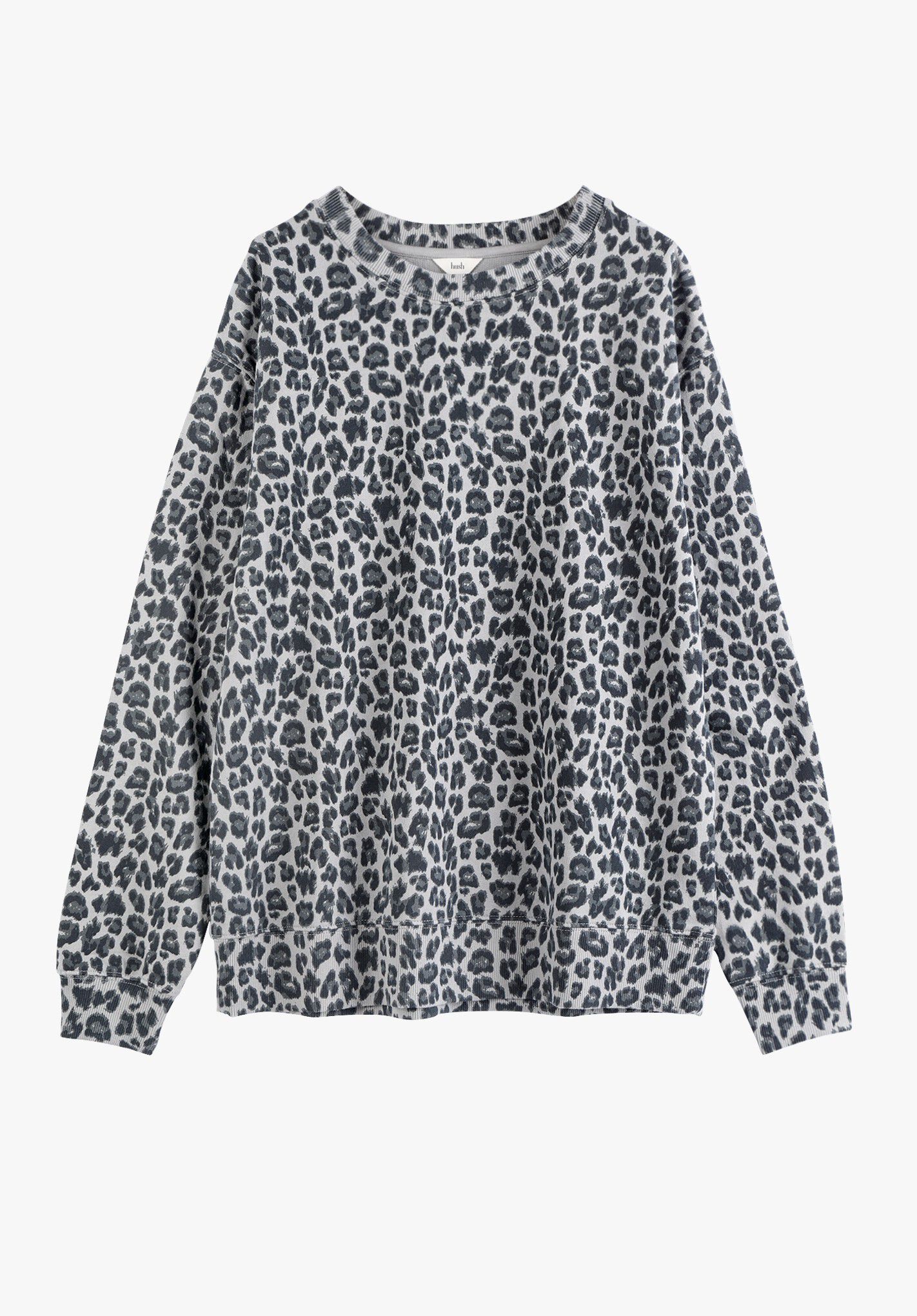 Hush leopard oversized sweatshirt deals