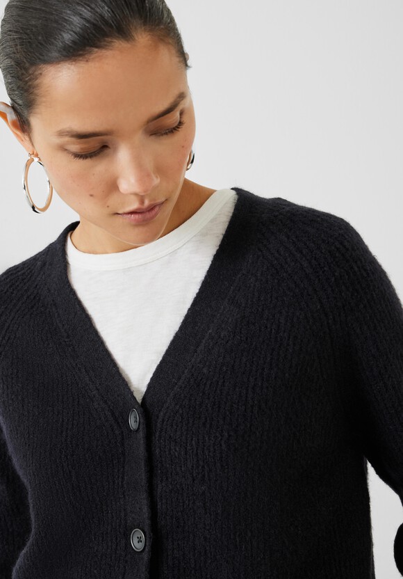 Riva Cropped Ribbed Cardigan