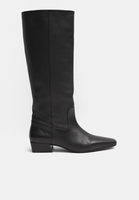 Square Toe Knee High Boots