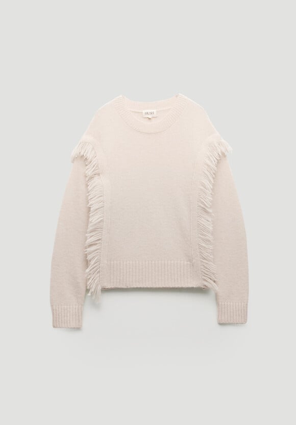 Wool Blend Fringe Knitted Jumper