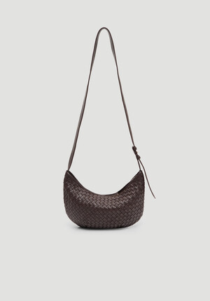 Leather Weave Crossbody Bag