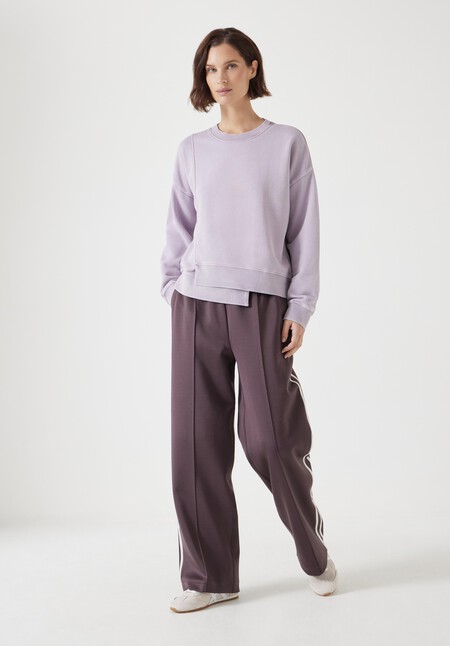 Asymmetric Layered Washed Sweatshirt