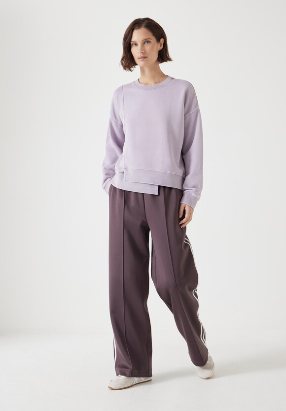 Asymmetric Layered Washed Sweatshirt