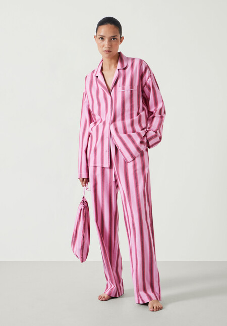 Amita Brushed Cotton Stripe Pyjamas