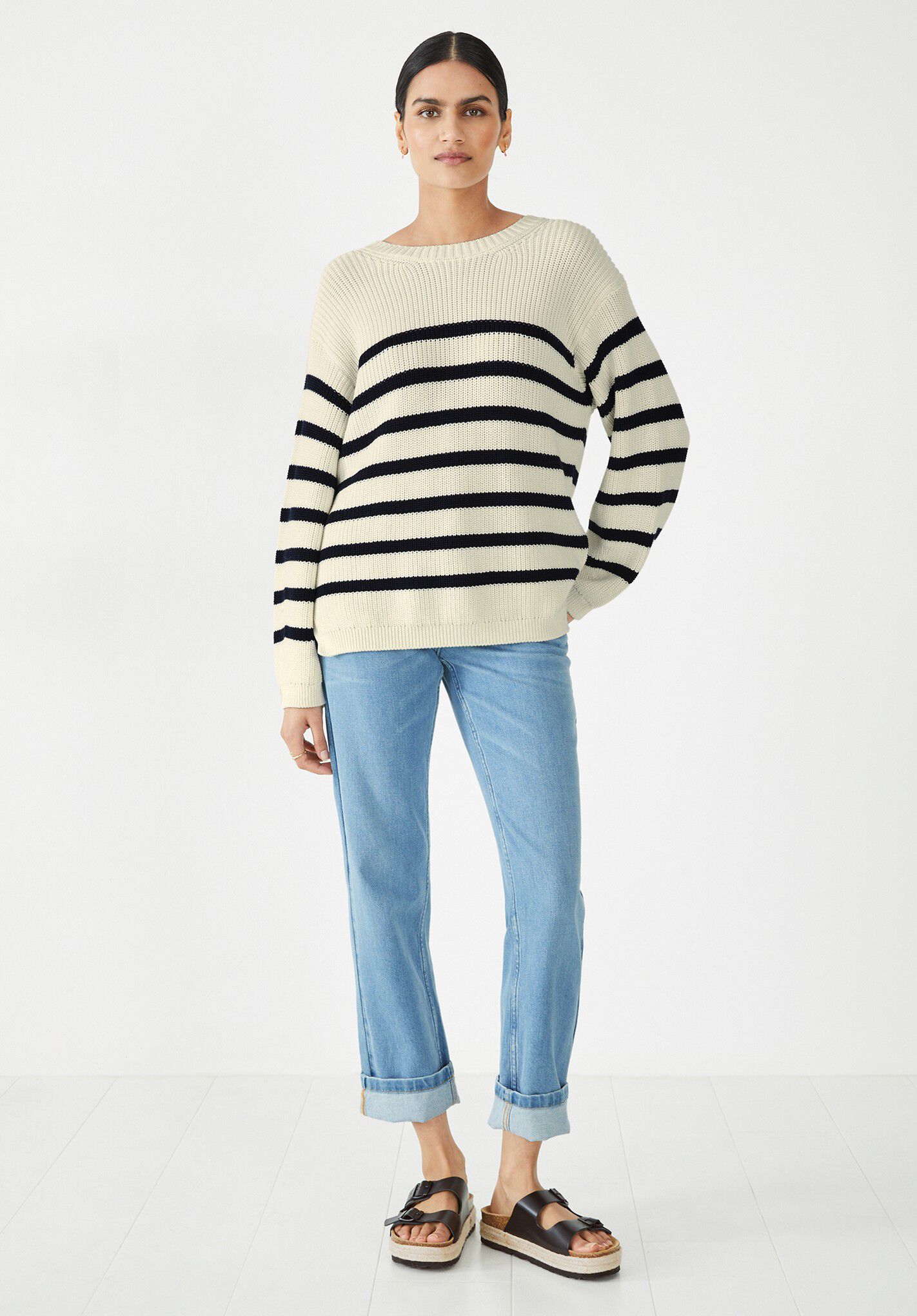 9090 x Younger Song Stripe Crew Neck Knit – YZ