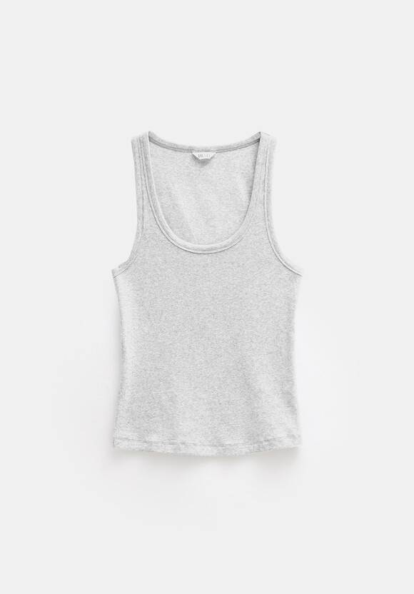 Scoop Neck Ribbed Vest