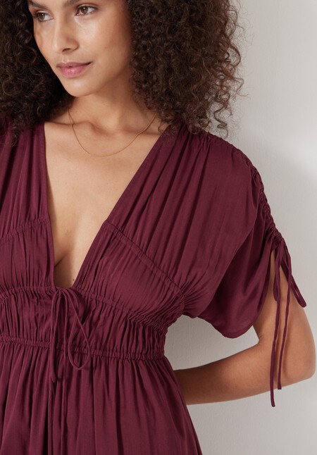 Grace Cotton Blend Midi Beach Dress