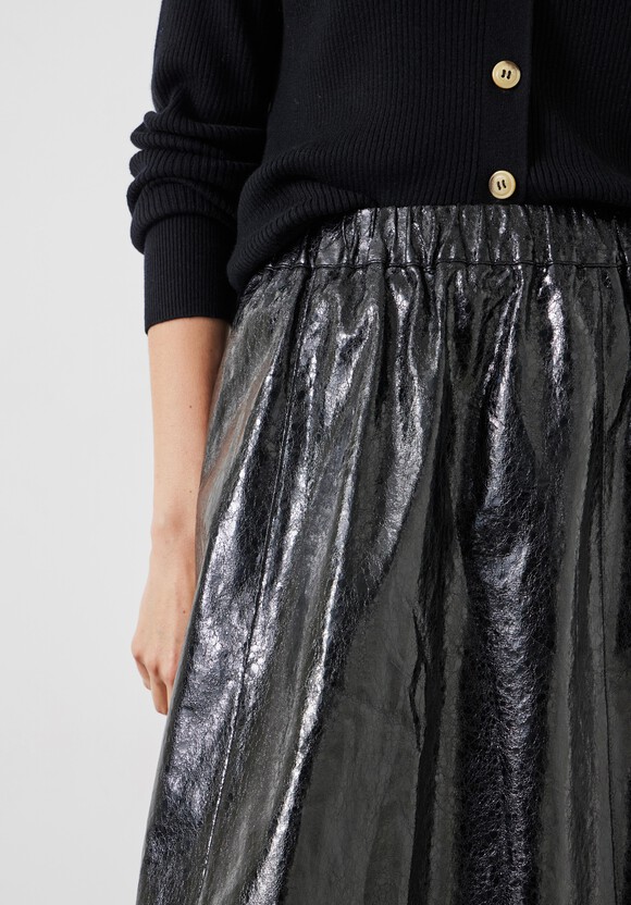 Crackled Patent Skirt