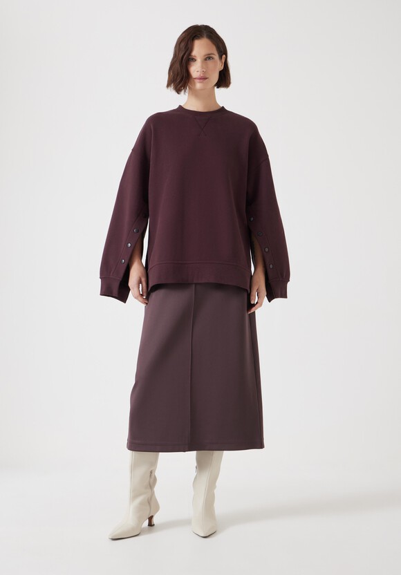 Popper Detail Sweatshirt