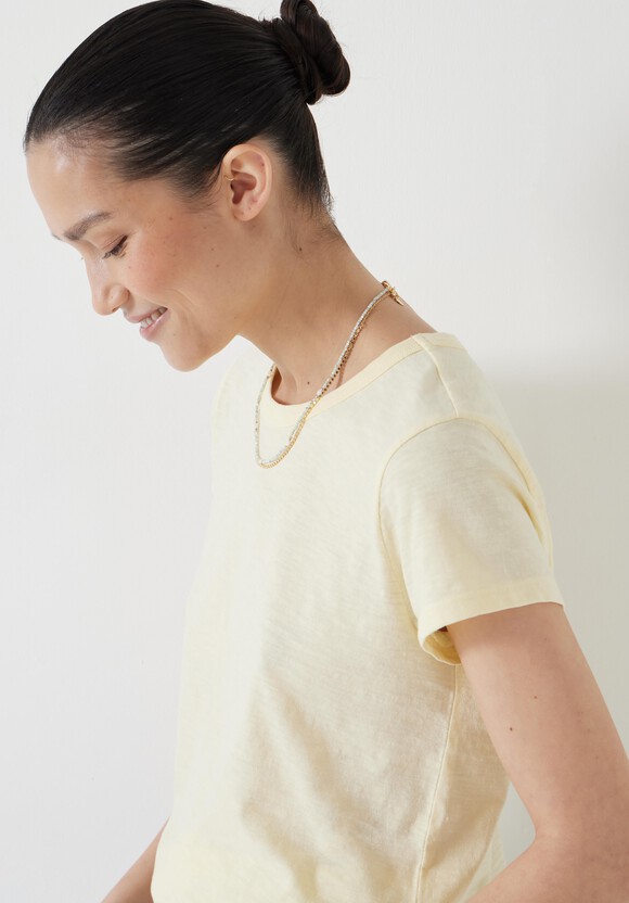 Slim Fit Slub Crew T-Shirt